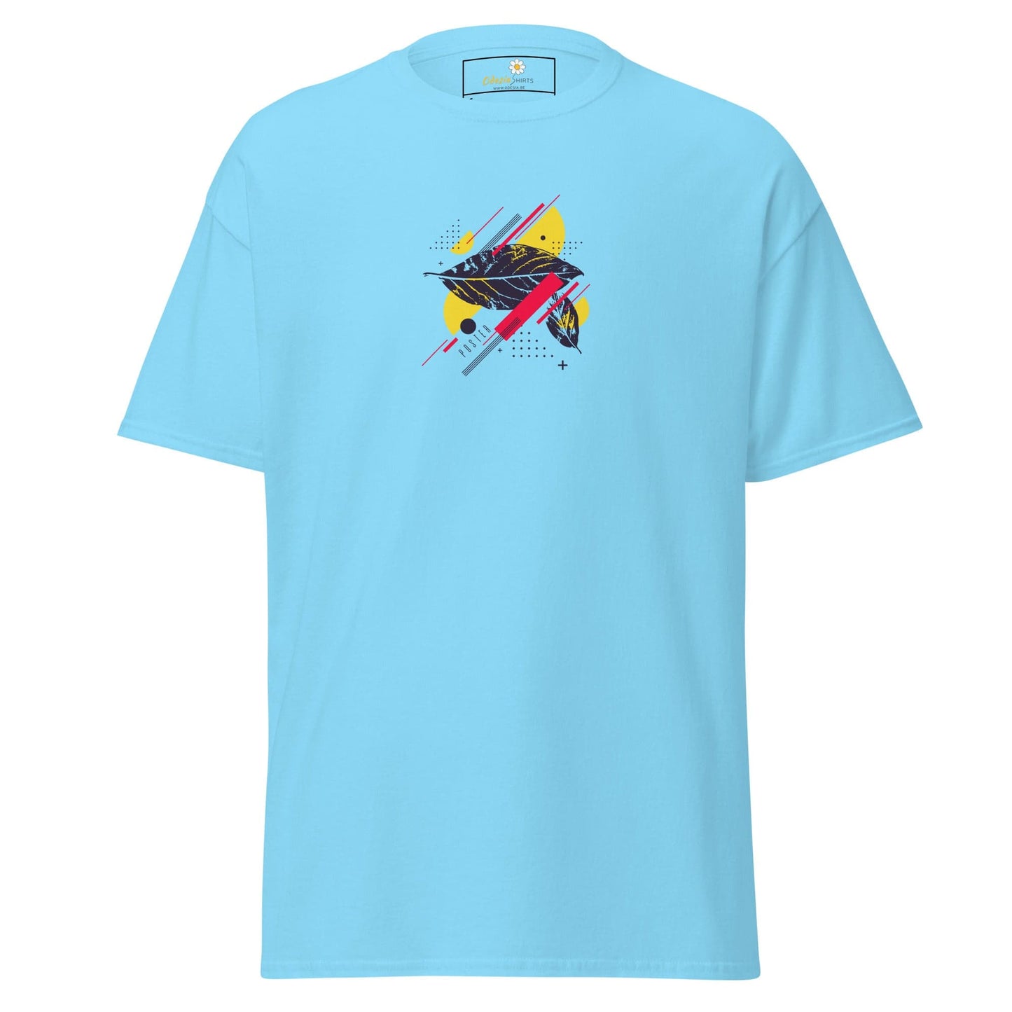 Unisex classic t-shirt - ABSTRACT SHAPES - REGULAR - Sky / S