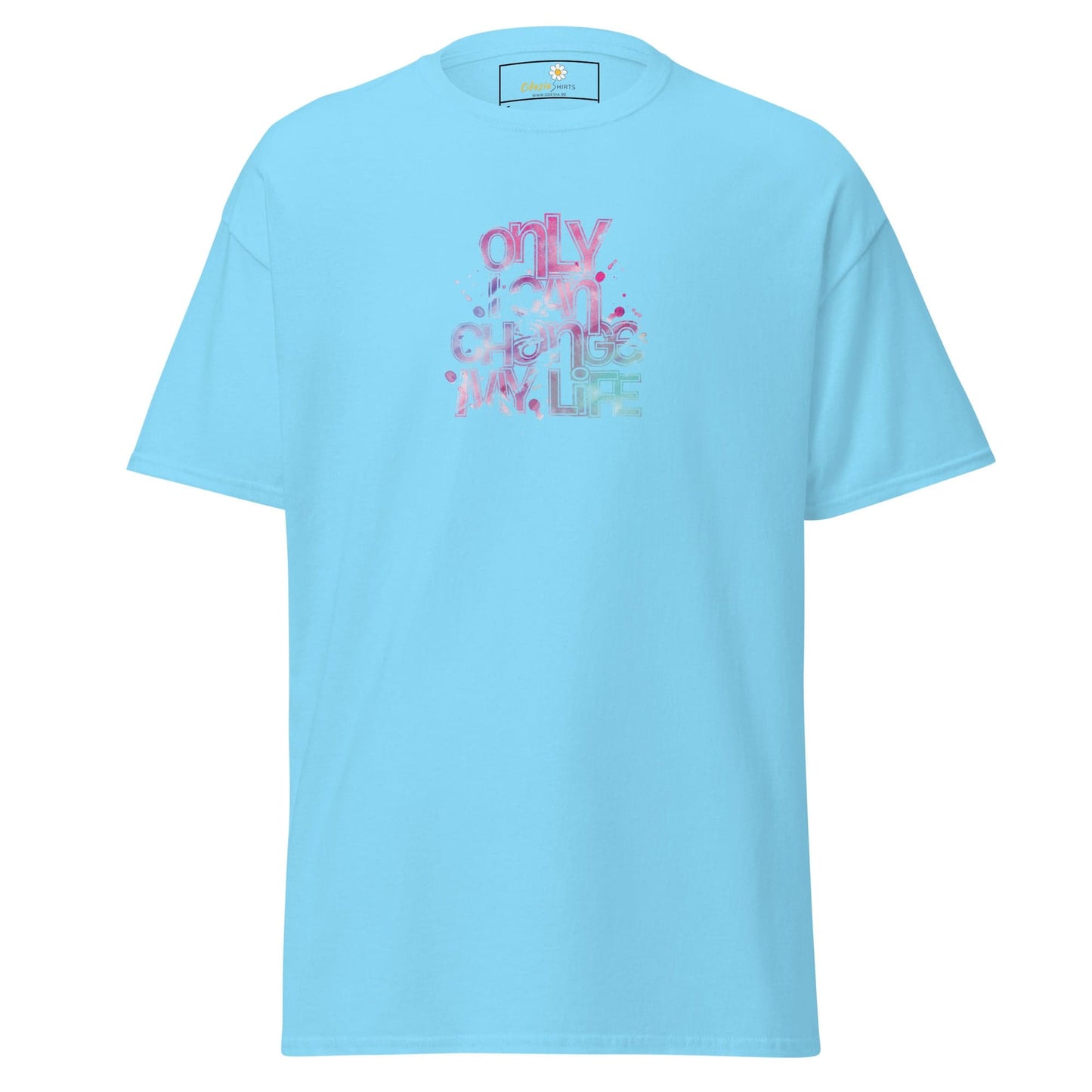 Unisex classic tee - TEXT ONLY I CAN CHANGE - REGULAR - Sky / S
