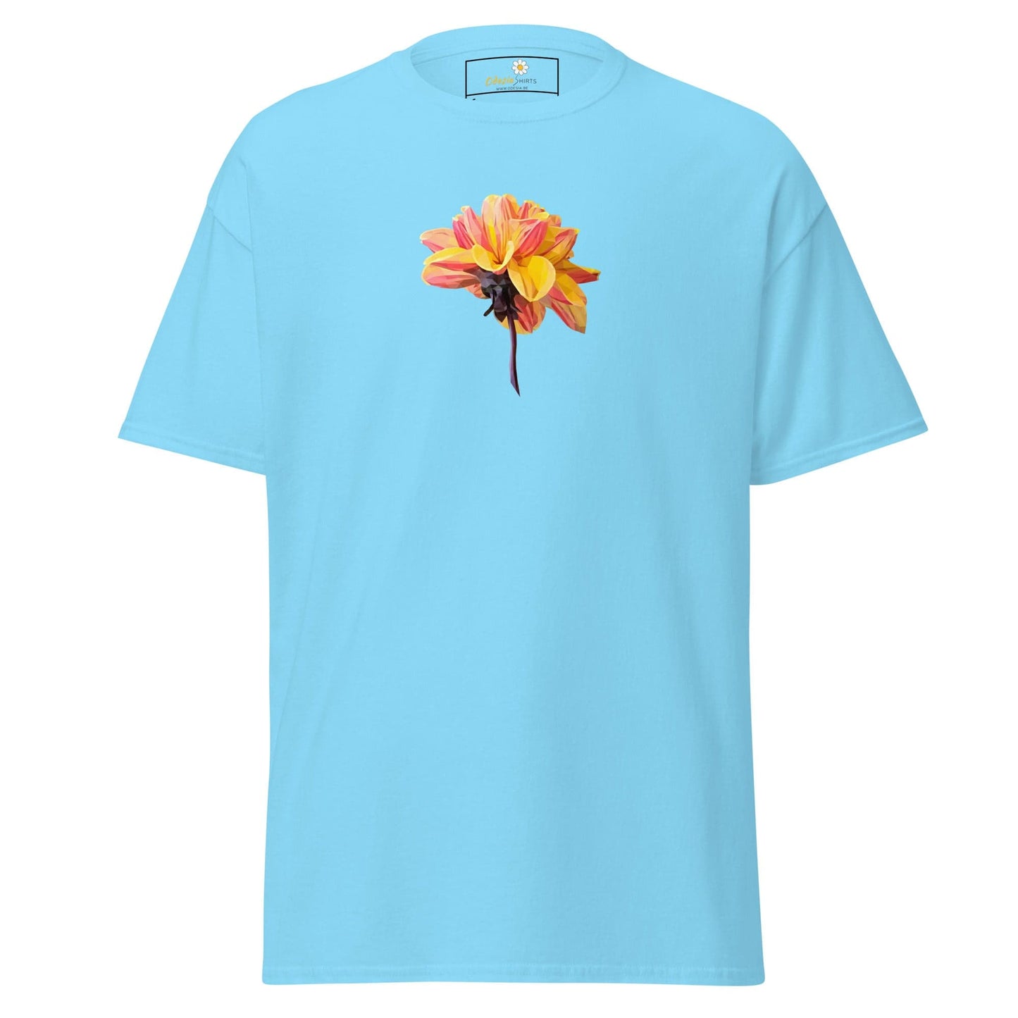 Unisex classic t-shirt - NATURE RED YELLOW FLOWER - REGULAR - Sky / S