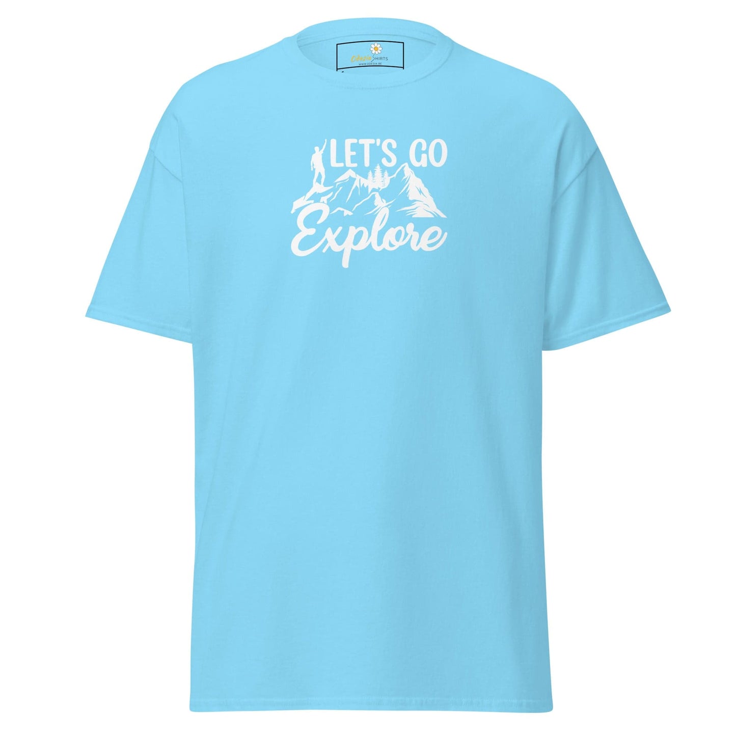 Unisex classic tee - ADVENTURE LETS GO EXPLORE - REGULAR - Sky / S