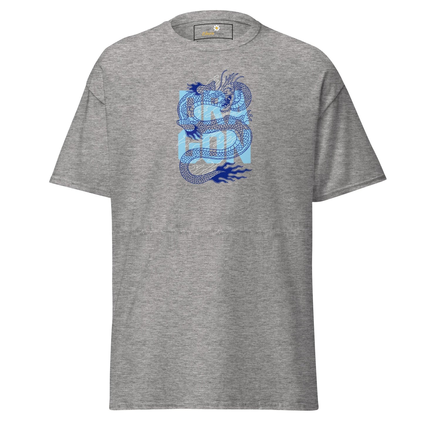 Unisex classic t-shirt - MYSTIC BLUE DRAGON - REGULAR - Sport Grey / S