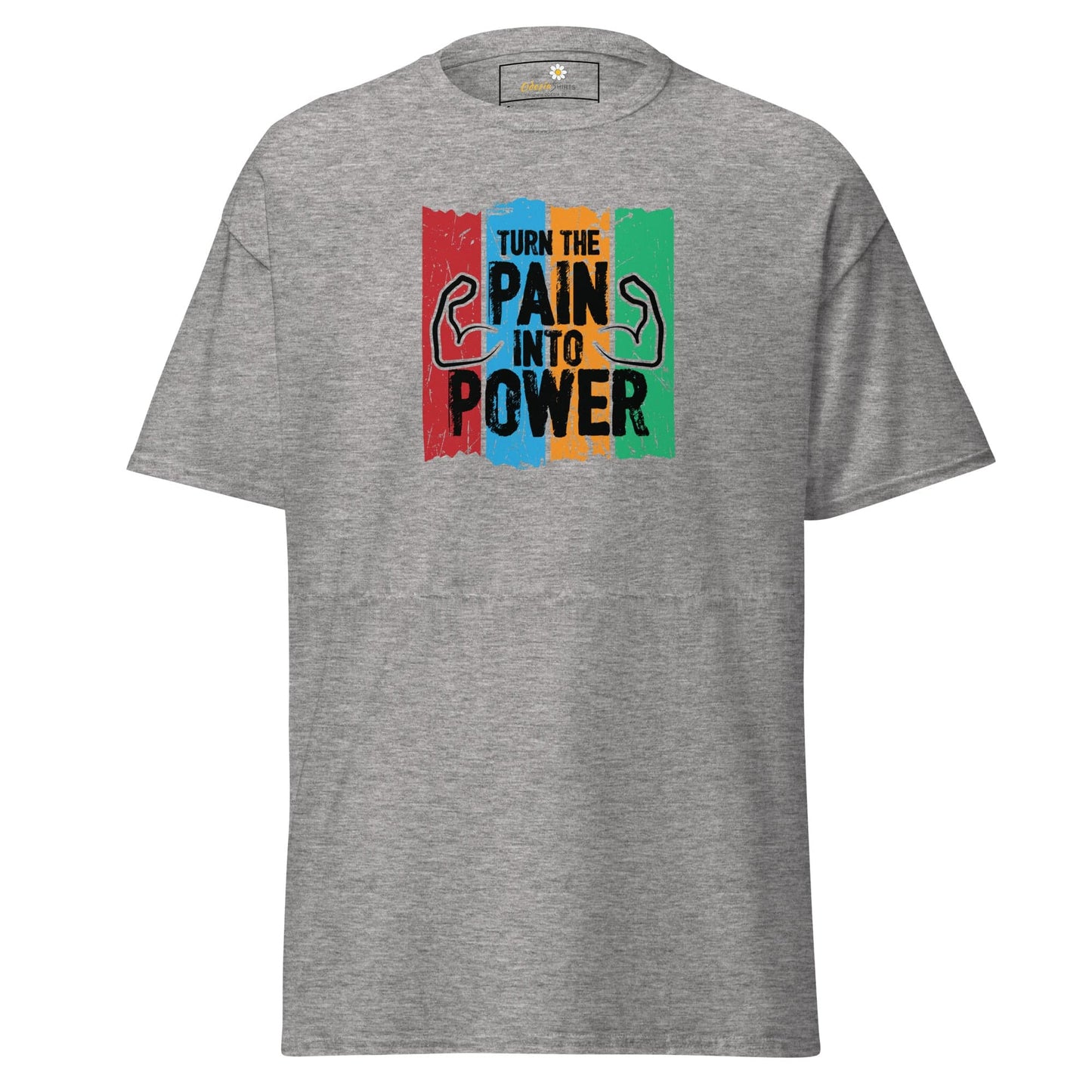 Unisex classic t-shirt - SPORT TURN THE PAIN INTO POWER - REGULAR - Sport Grey / S