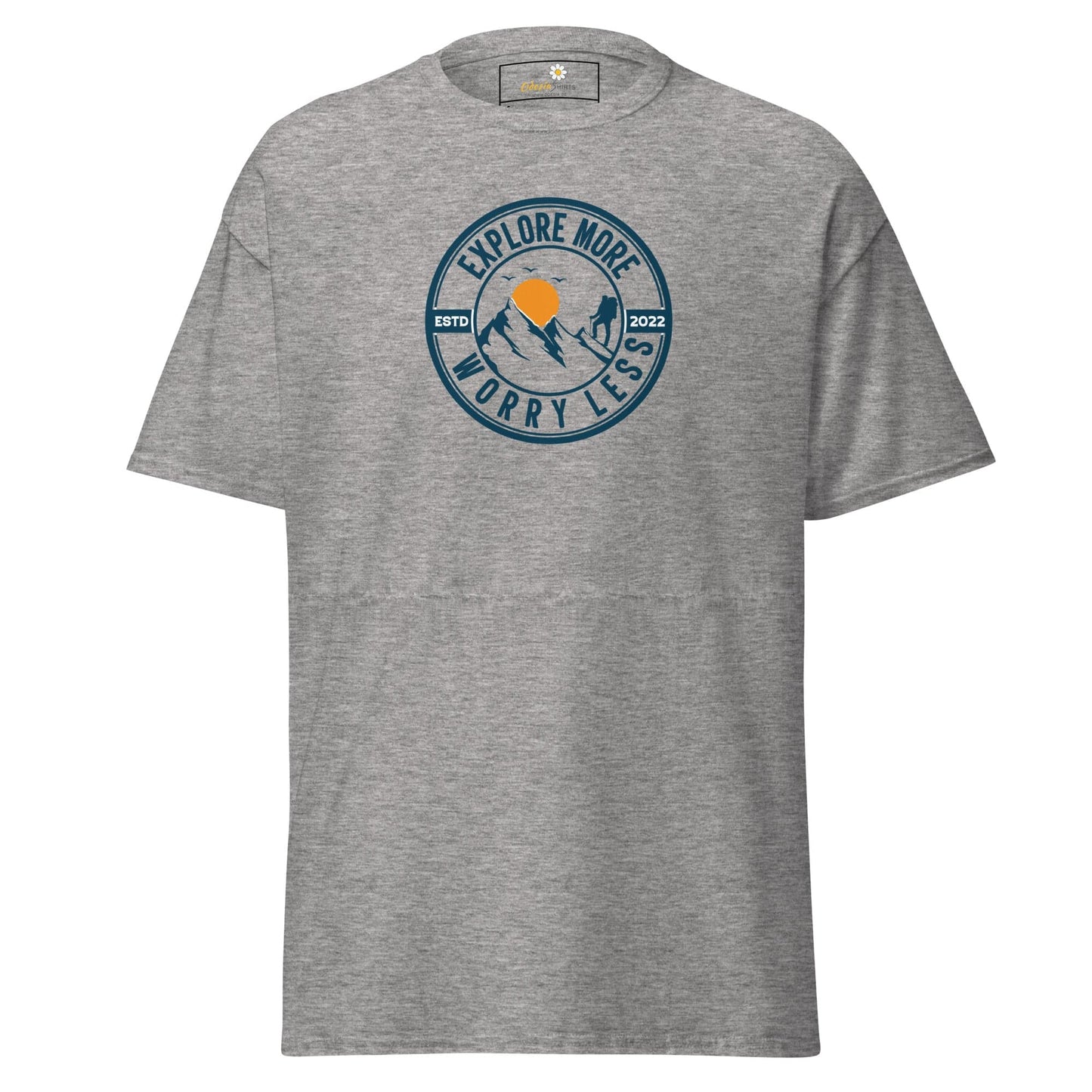 Unisex classic t-shirt - ADVENTURE EXPLORE WORRY LESS - REGULAR - Sport Grey / S