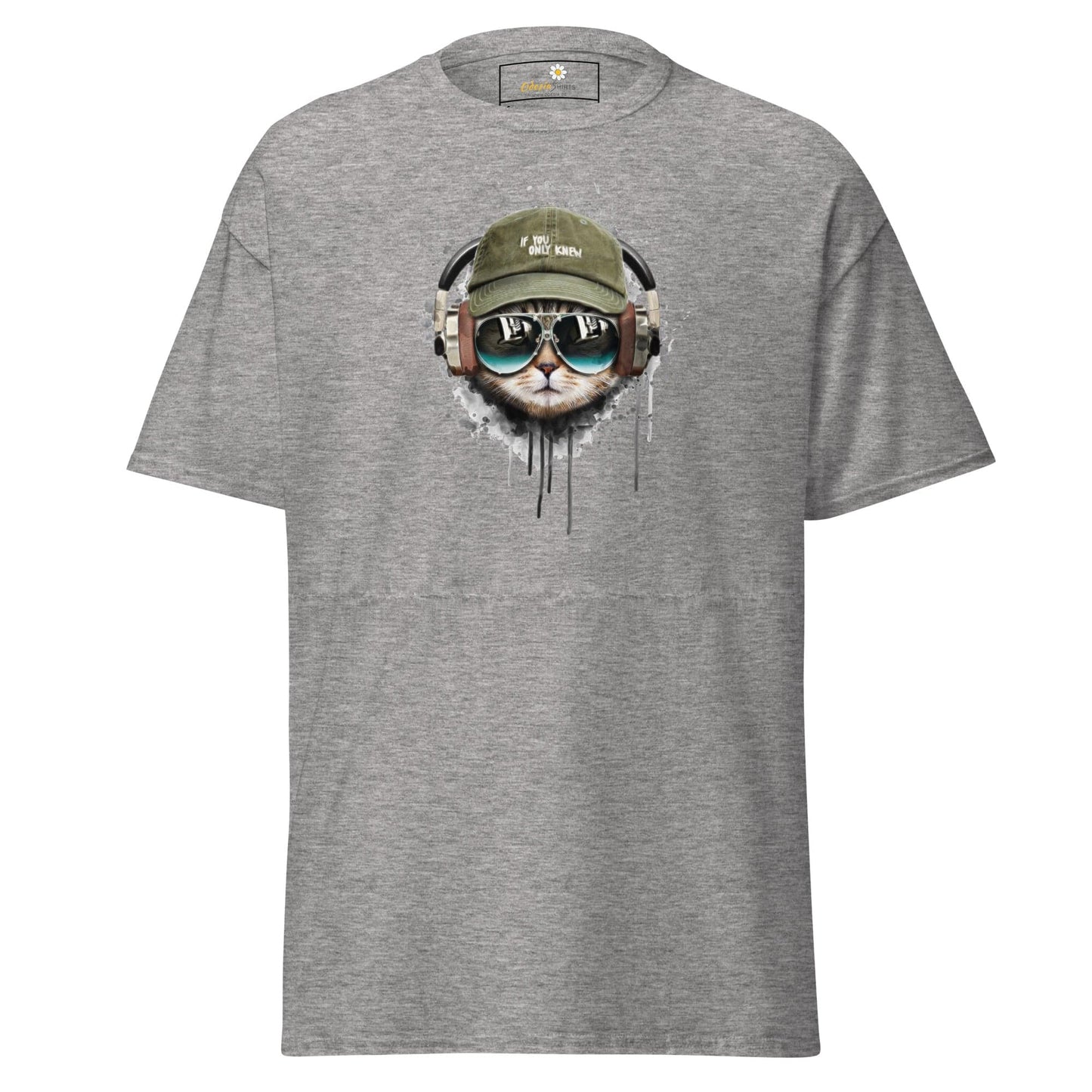 Unisex classic t-shirt - ANIMALS MUSIC CAT HAT - REGULAR - Sport Grey / S