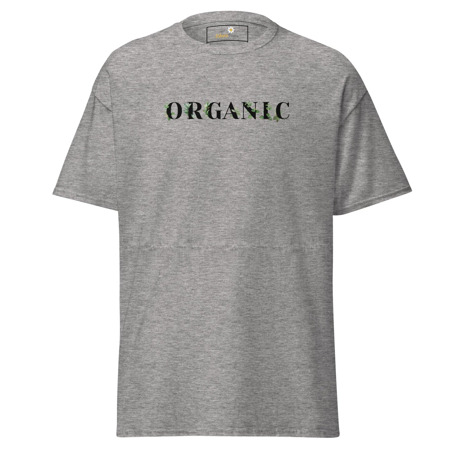 Unisex classic tee - TEXT GREEN ORGANIC - REGULAR - Sport Grey / S