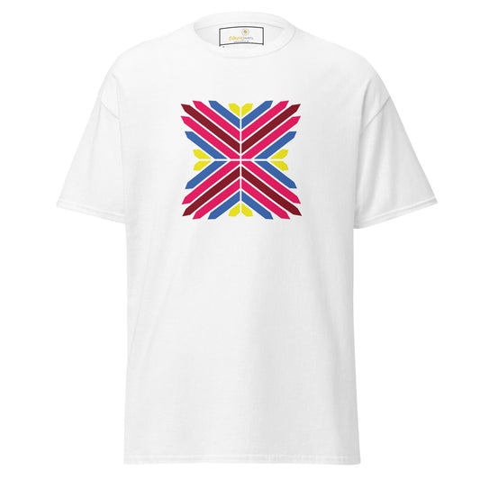 Unisex classic tee - ABSTRACT TRIANGLES - REGULAR - White / S