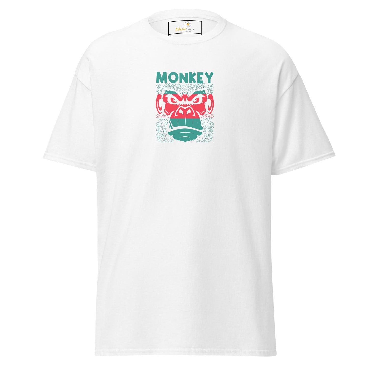 Unisex classic tee - WILD LIFE MONKEY - REGULAR - White / S