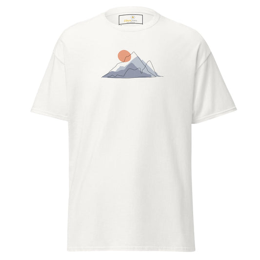 Unisex classic tee - NATURE MOUNTAIN SUN - REGULAR - White / S