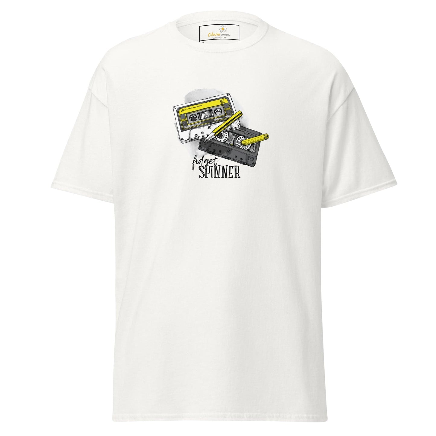 Unisex classic t-shirt - MUSIC TAPE SPINNER - REGULAR - White / S