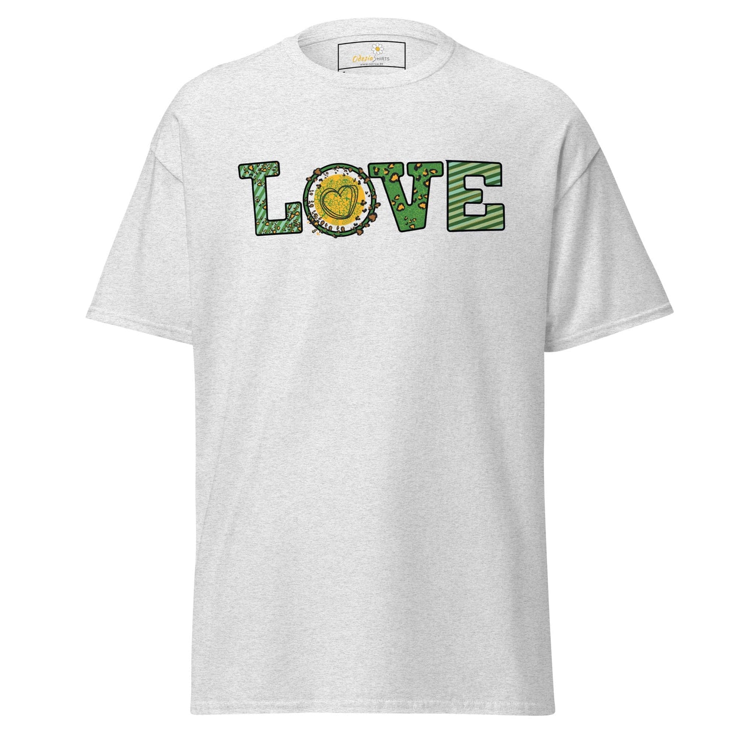 Unisex classic t-shirt - TEXT LOVE - REGULAR - Ash / S