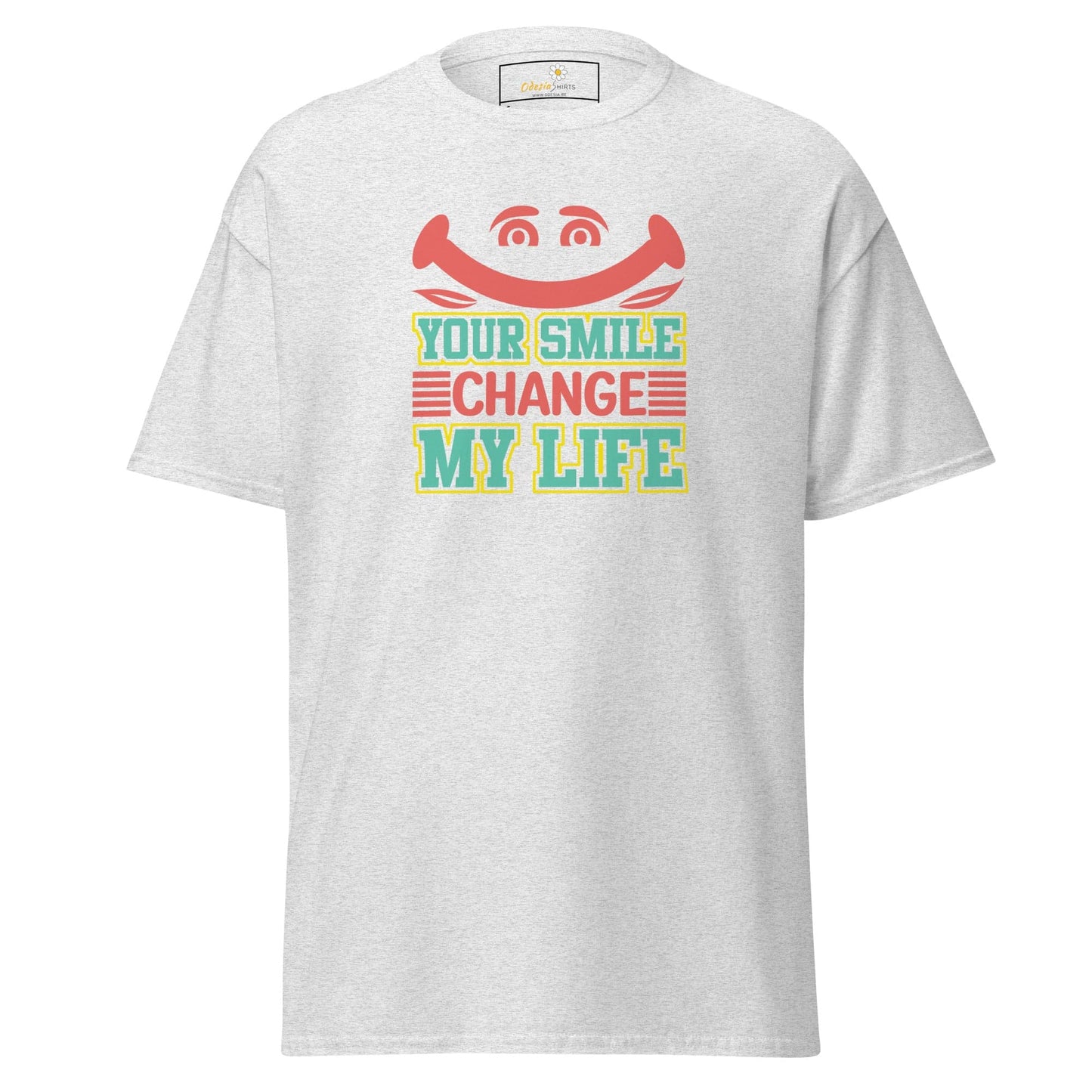 Unisex classic t-shirt - TEXT YOUR SMILE CHANGE - REGULAR - Ash / S