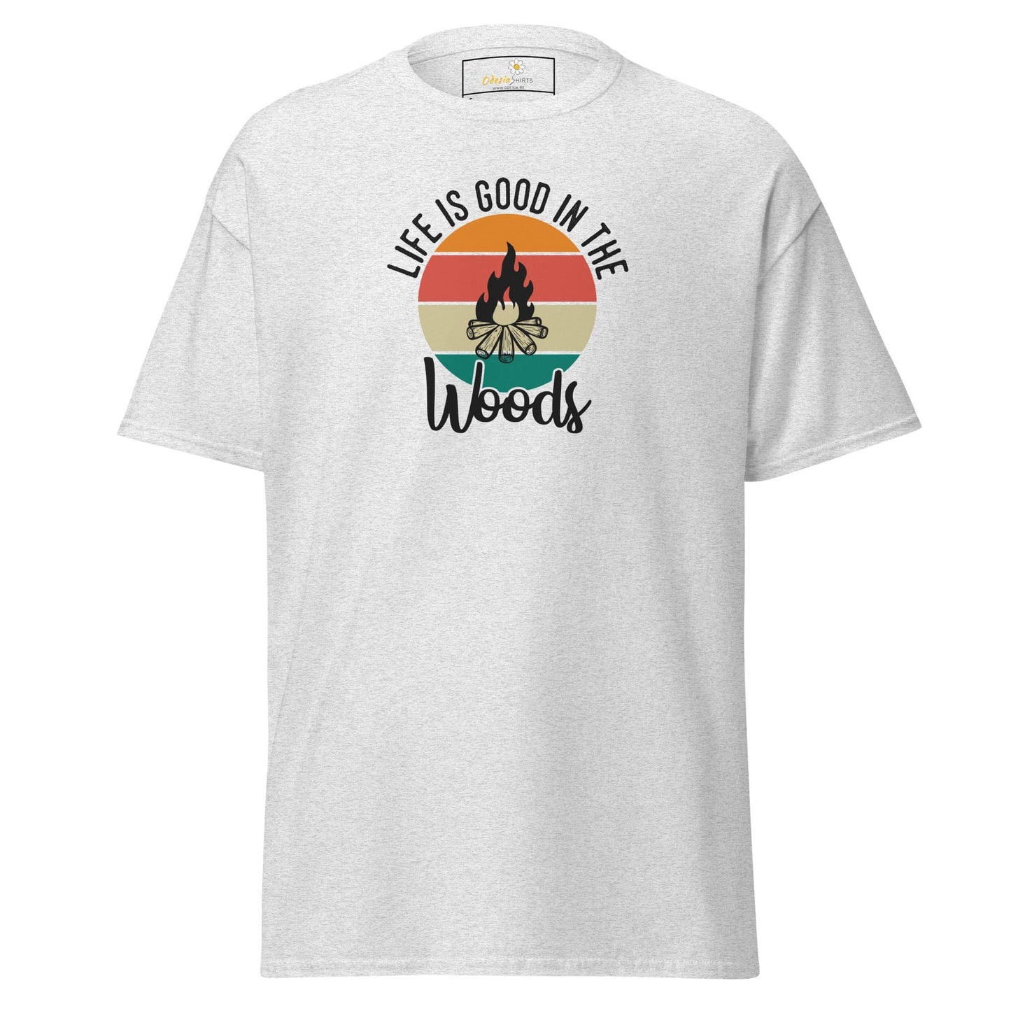 Unisex classic t-shirt - ADVENTURE LIFE GOOD IN WOODS - REGULAR - Ash / S