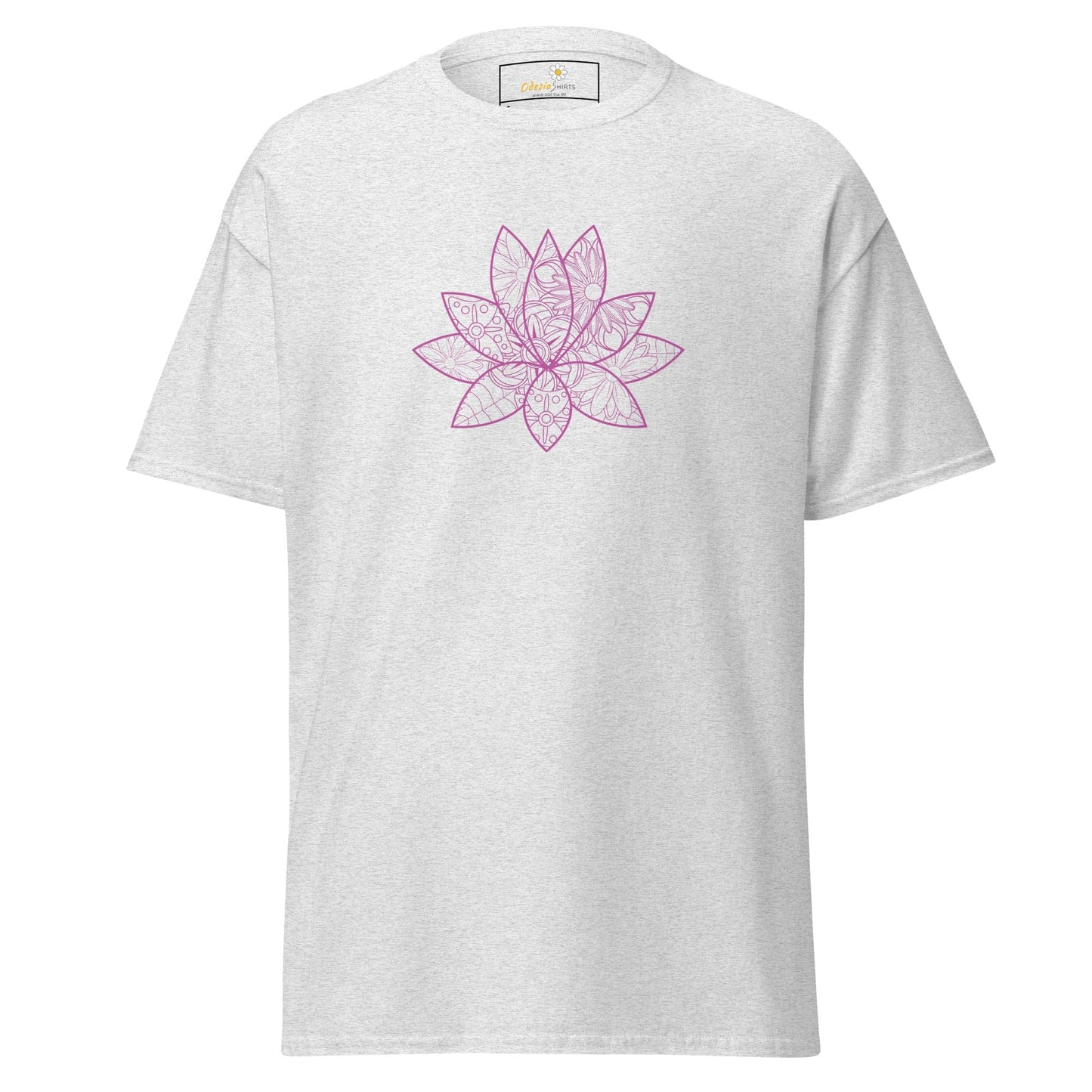Unisex classic t-shirt - NATURE SPIRITUAL LOTUS FLOWER - REGULAR - Ash / S