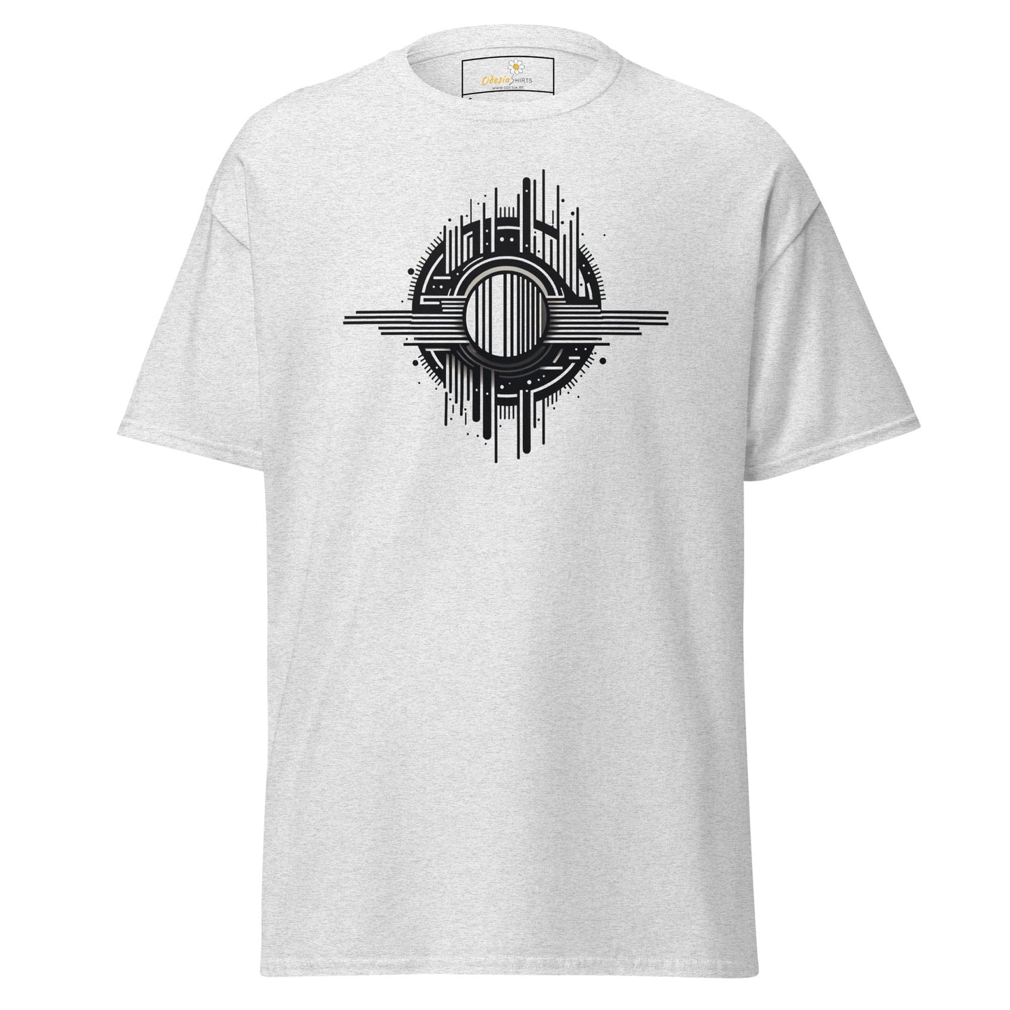Unisex classic t-shirt - ABSTRACT SPHERE LINES - REGULAR - Ash / S