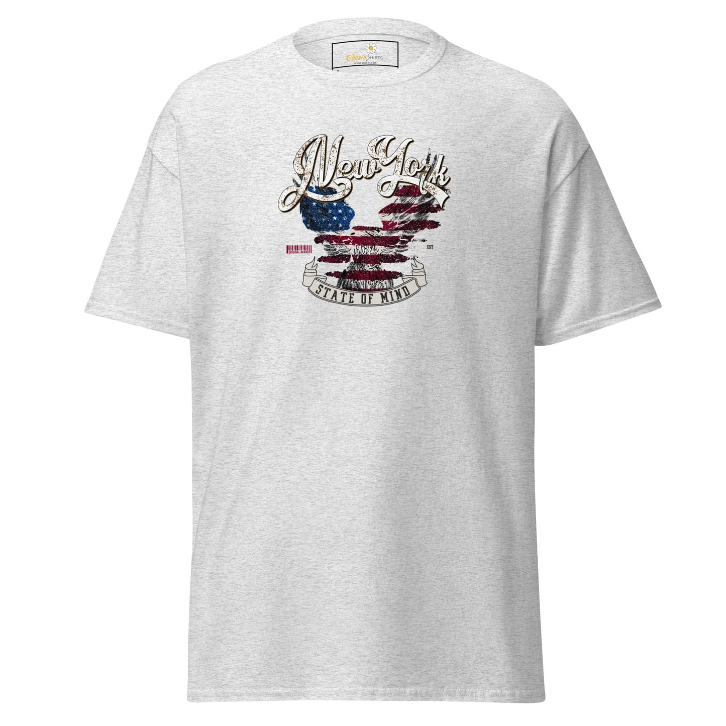 Unisex classic t-shirt - COUNTRY NEW YORK STATE OF MIND - REGULAR - Ash / S