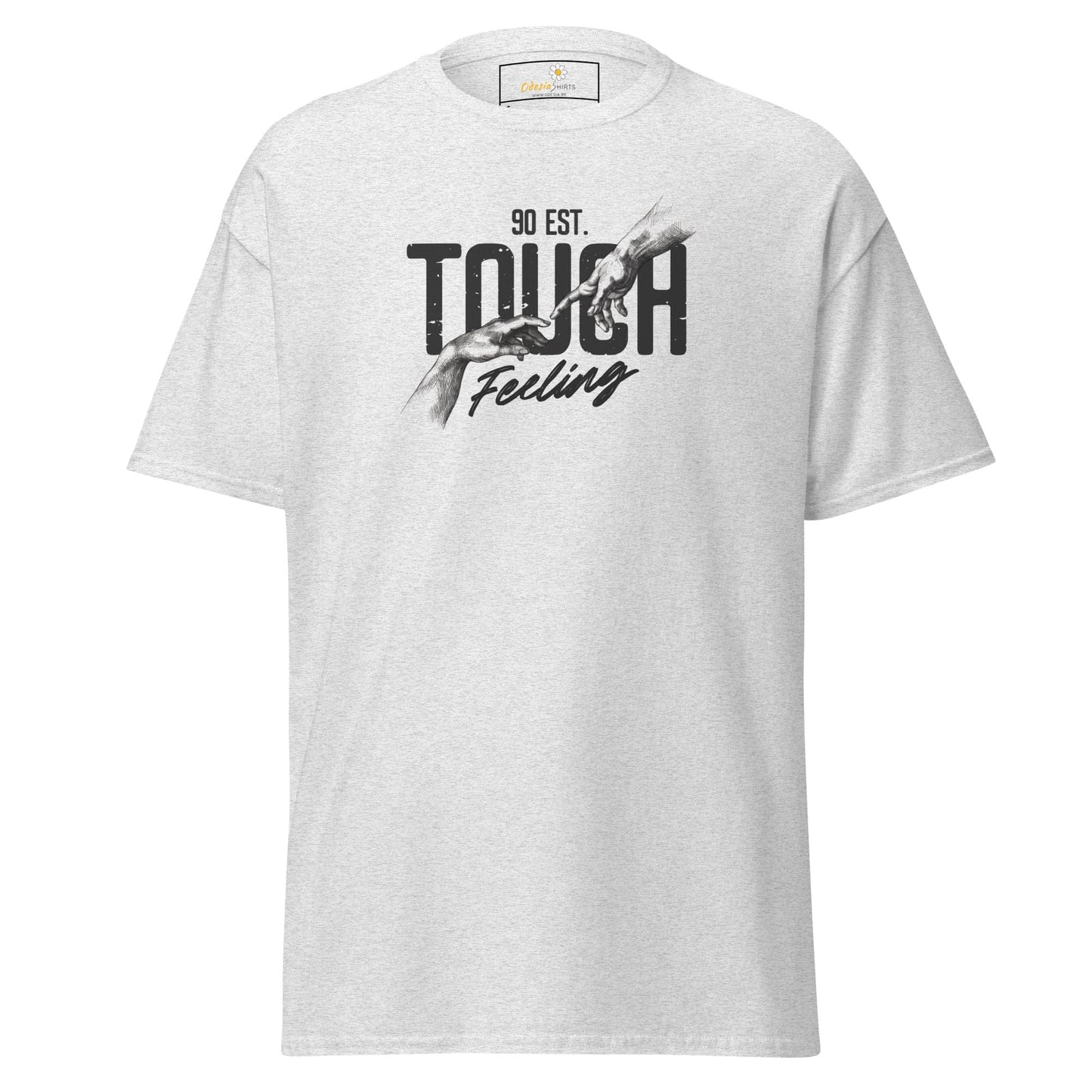 White graphic T-shirt for men and women available in sizes S to XL