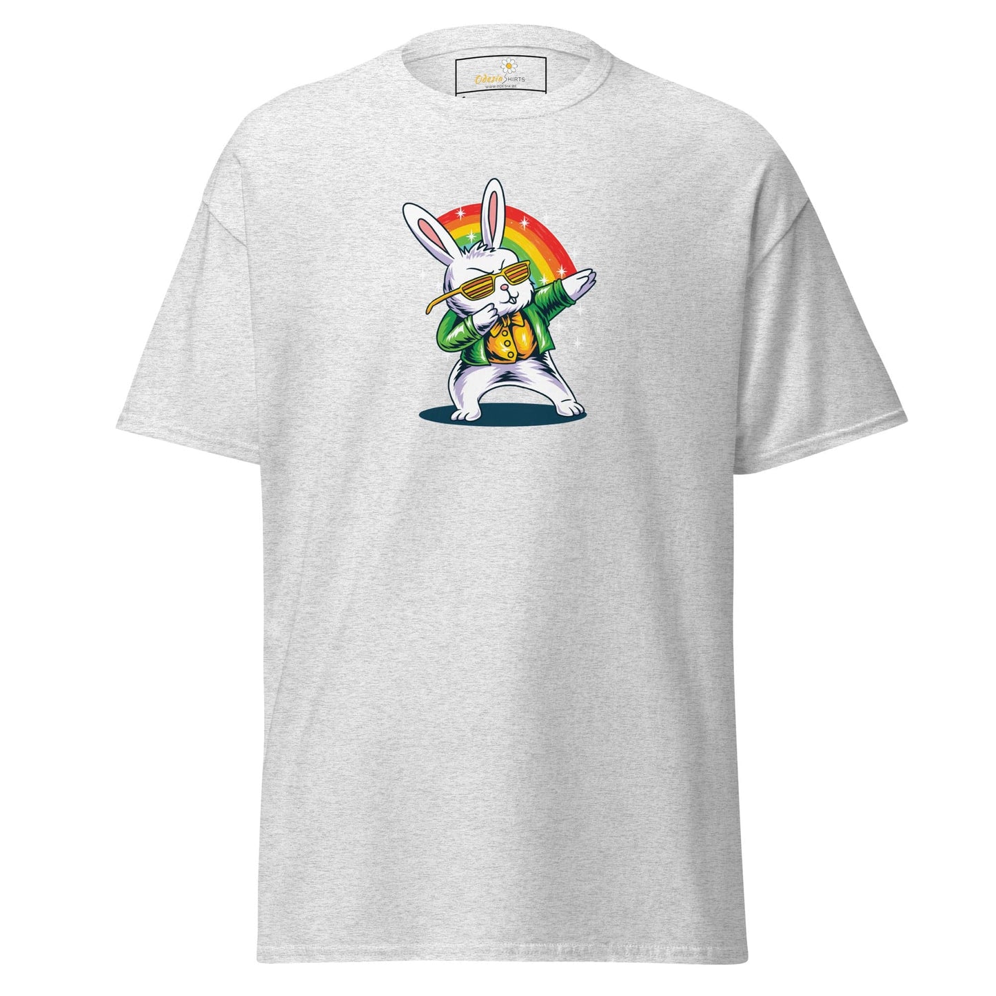 Unisex classic t-shirt - FUN DANCING RABBIT - REGULAR - Ash / S