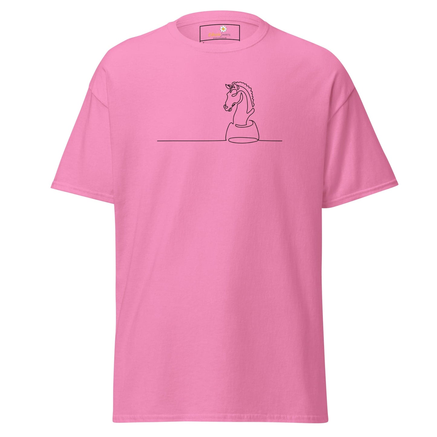 Unisex classic t-shirt - SPORT CHESS HORSE - REGULAR - Azalea / S