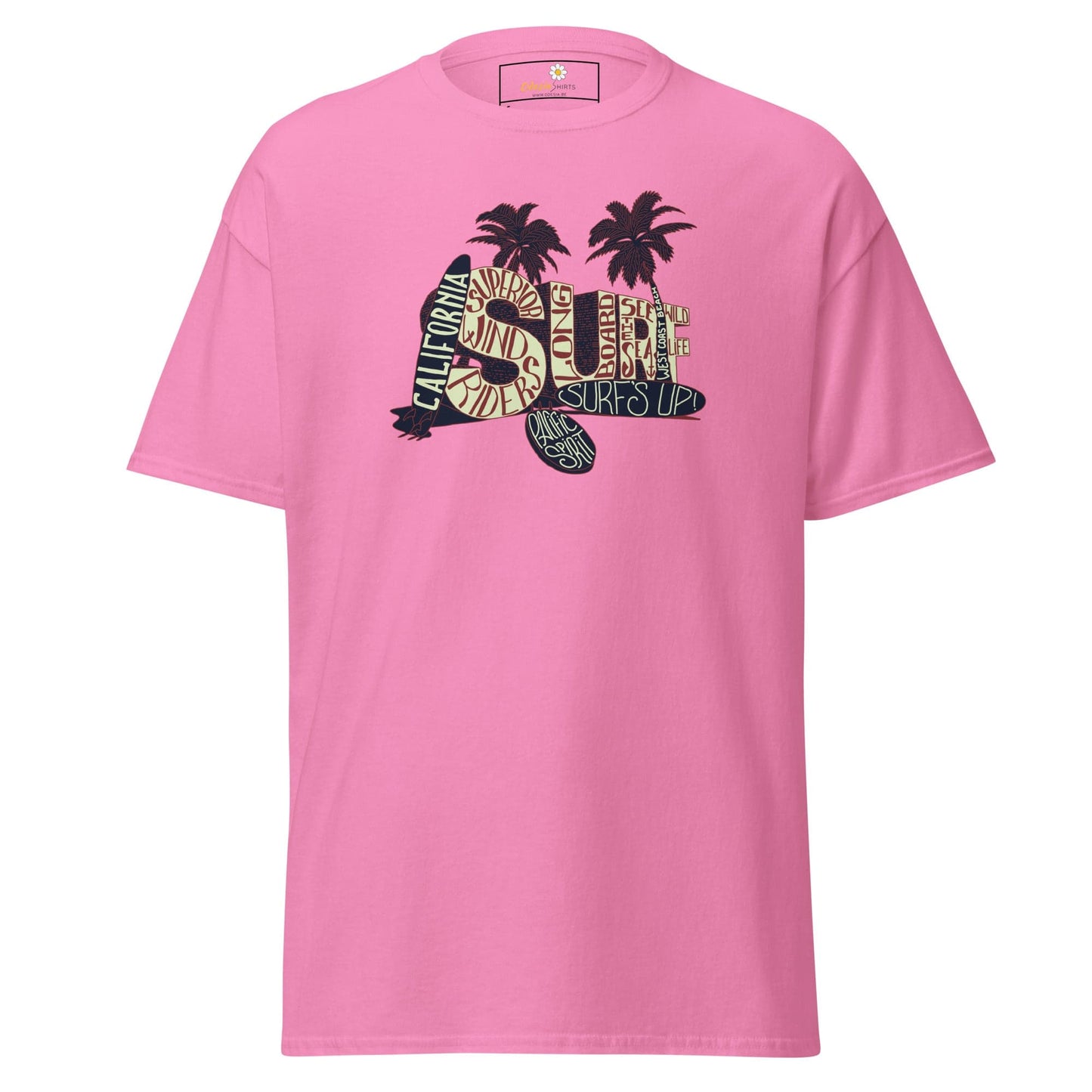 Unisex classic t-shirt - SUMMER SURF CALIFORNIA - REGULAR - Azalea / S