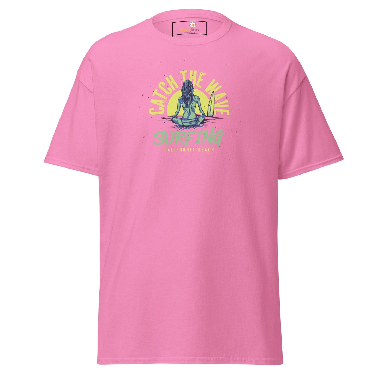 Unisex classic t-shirt - SUMMER SURFING LADY - REGULAR - Azalea / S
