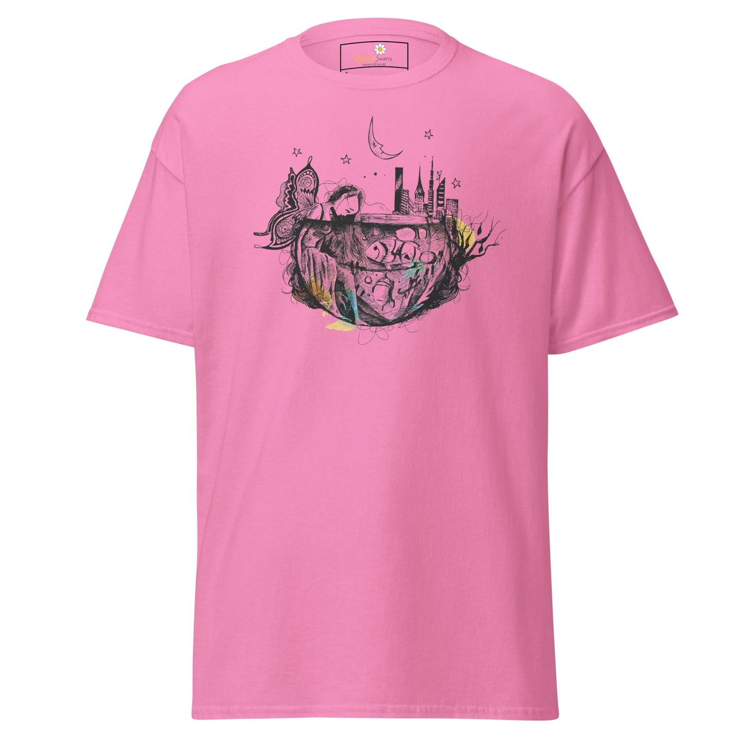 Unisex classic t-shirt - FANTASY GIRL FISHBOWL - REGULAR - Azalea / S