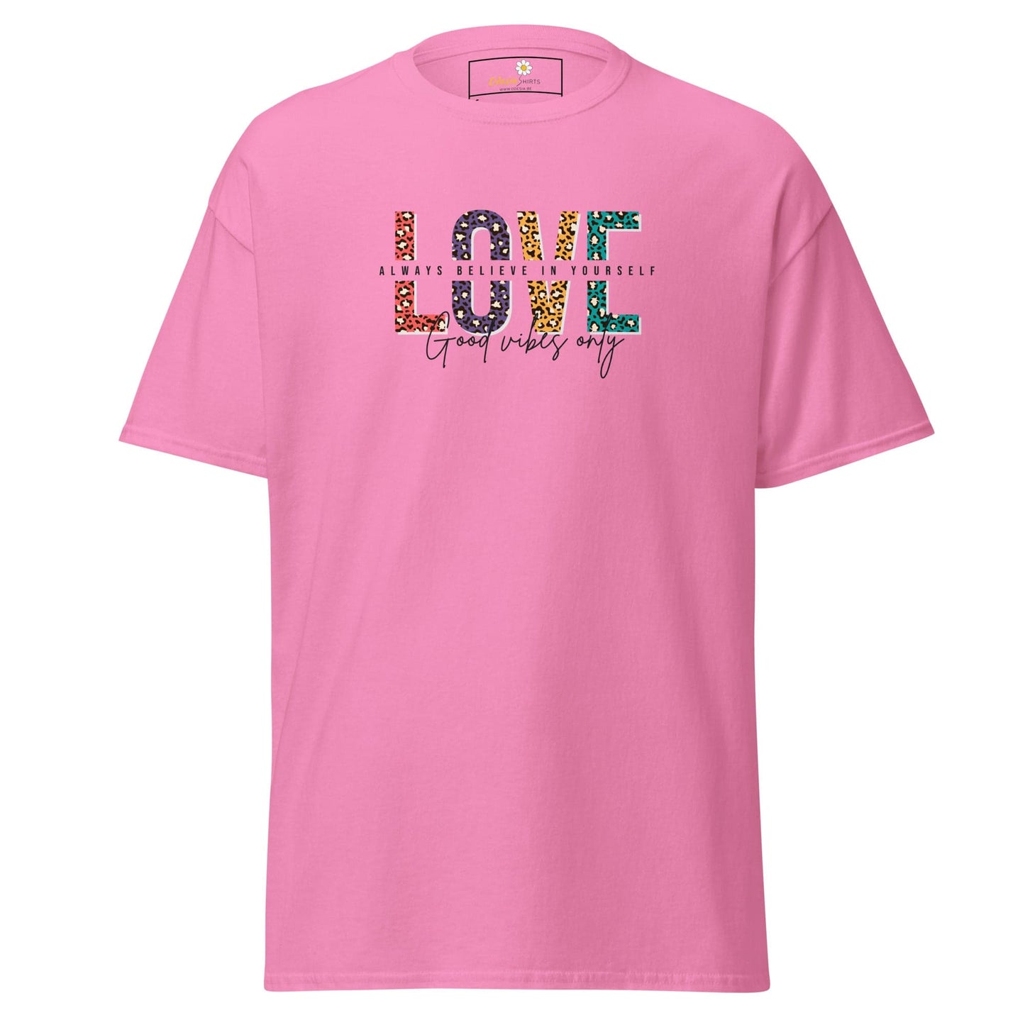 Unisex classic t-shirt - TEXT LOVE YOURSELF - REGULAR - Azalea / S