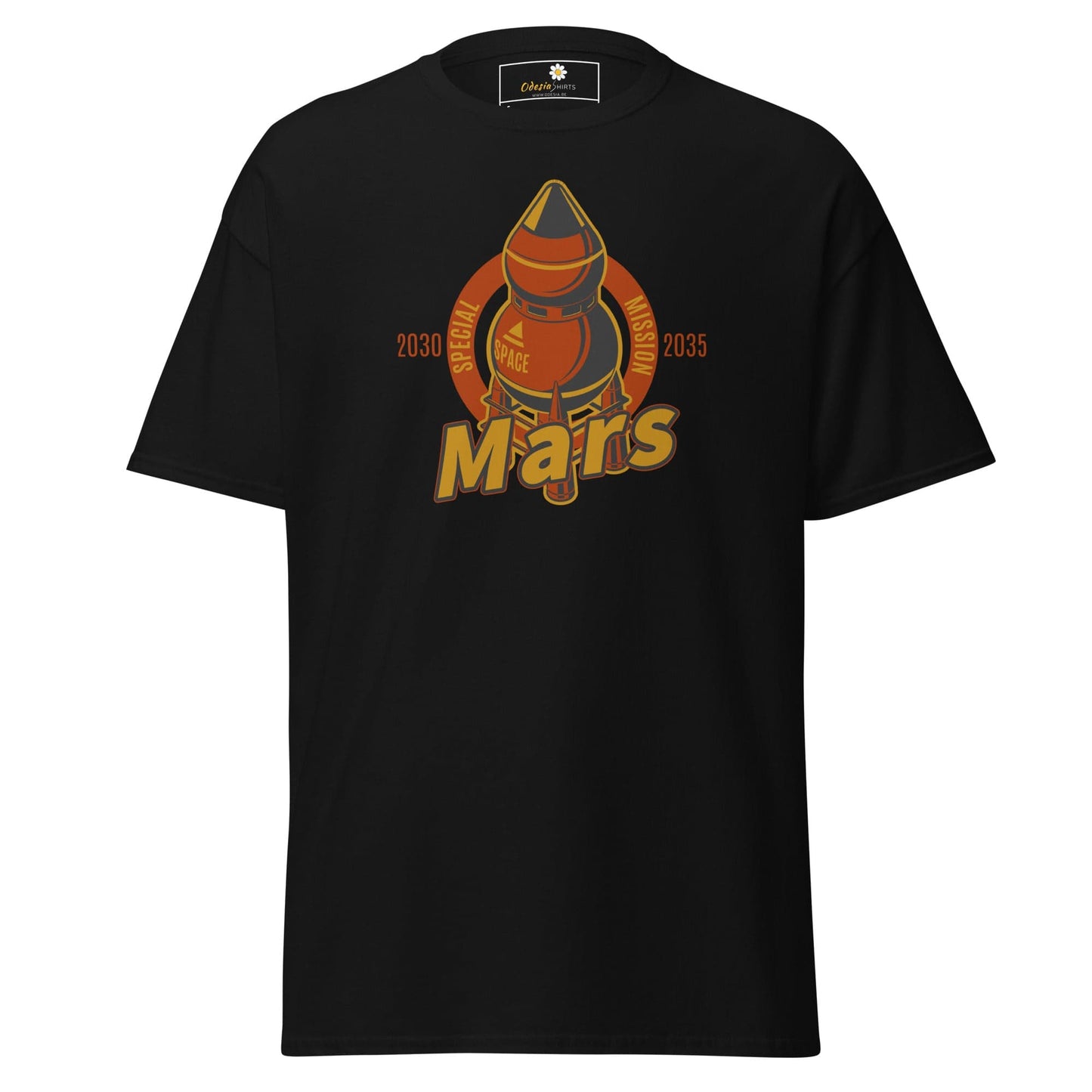 Unisex classic t-shirt - SPACE MARS TRAVEL - REGULAR - Black / S
