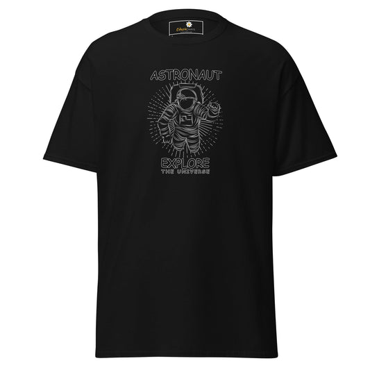 Unisex classic t-shirt - ASTRONAUT EXPLORE UNIVERSE - REGULAR - Black / S