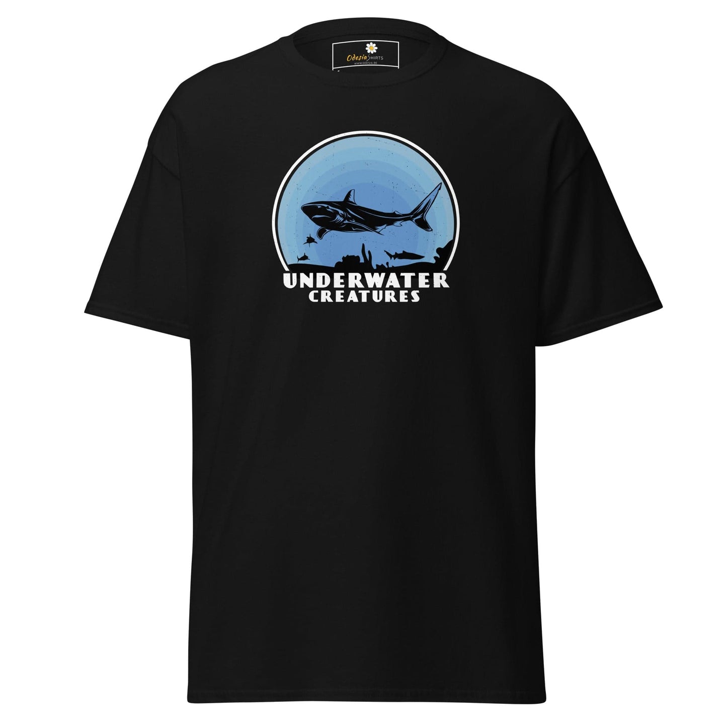 Unisex classic t-shirt - WILD LIFE SHARK UNDERWATER - REGULAR - Black / S
