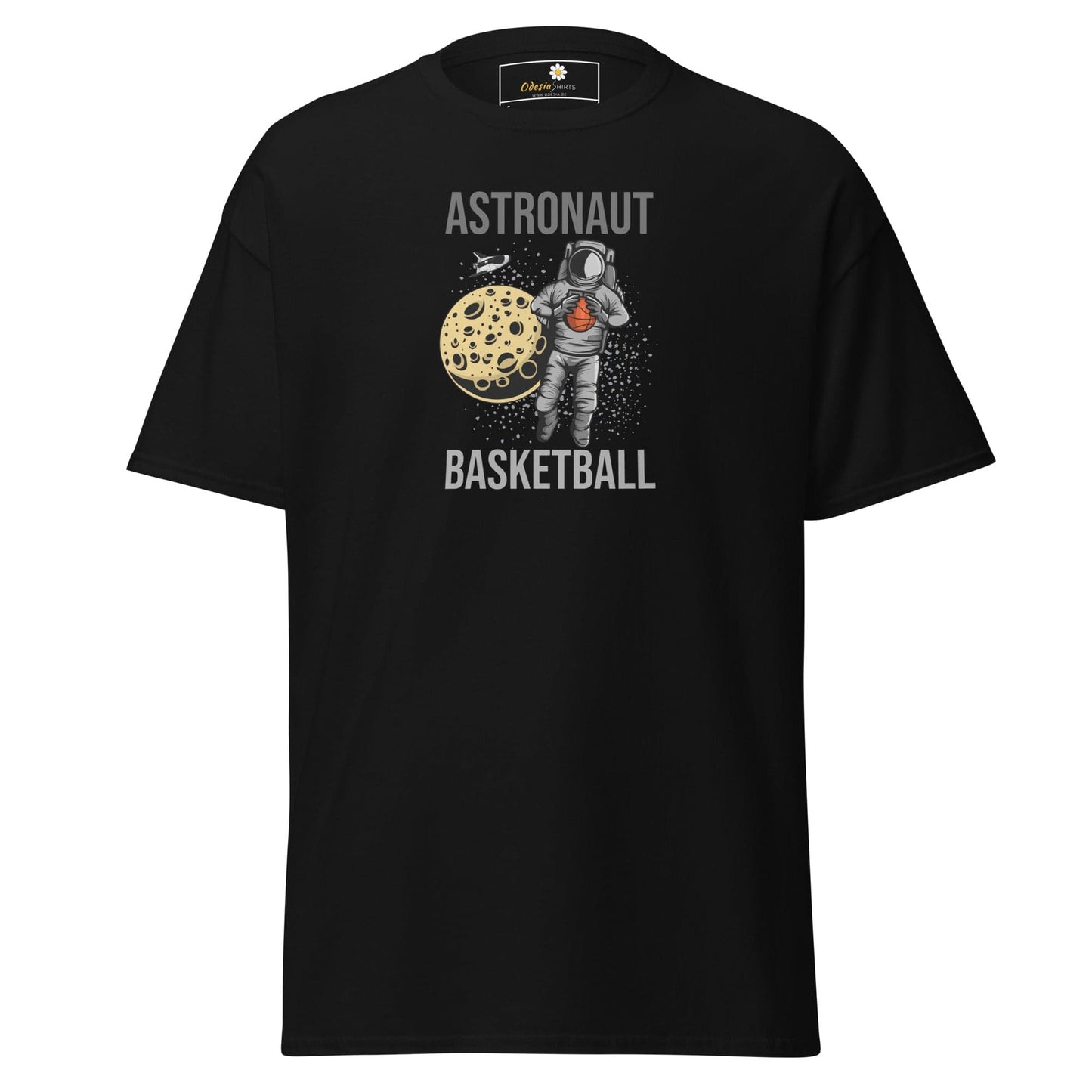 Unisex classic t-shirt - ASTRONAUT BASKETBALL - REGULAR - Black / S