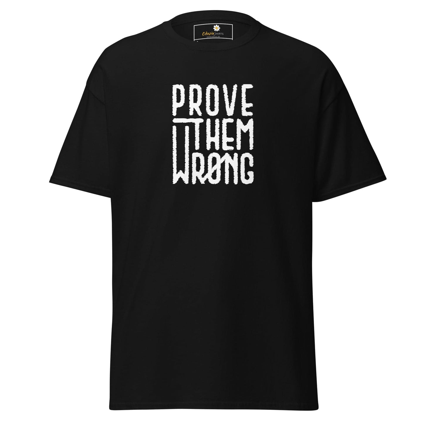 Black T-shirt with white text from T-SHIRT DESIGN TEE for Men and Women, sizes S to XL