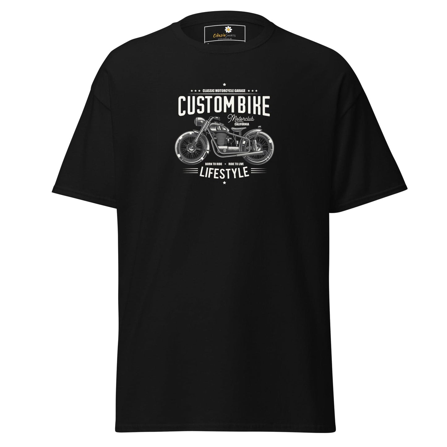Unisex classic t-shirt - MOTOR CUSTOM BIKE - REGULAR - Black / S