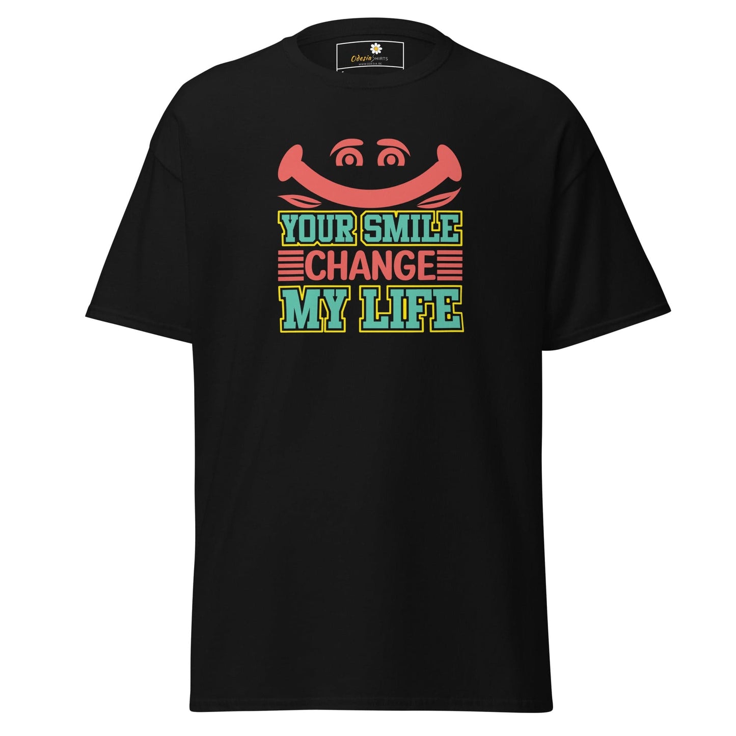 Unisex classic t-shirt - TEXT YOUR SMILE CHANGE - REGULAR - Black / S