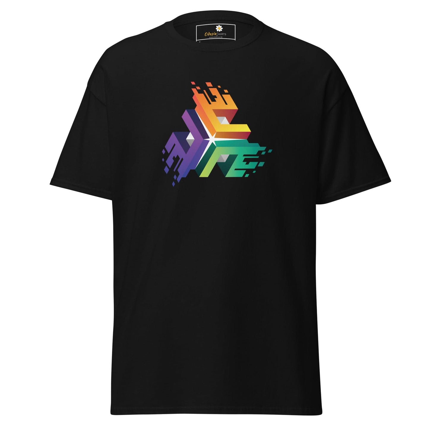 Unisex classic t-shirt - ABSTRACT COLOR CUBES - REGULAR - Black / S