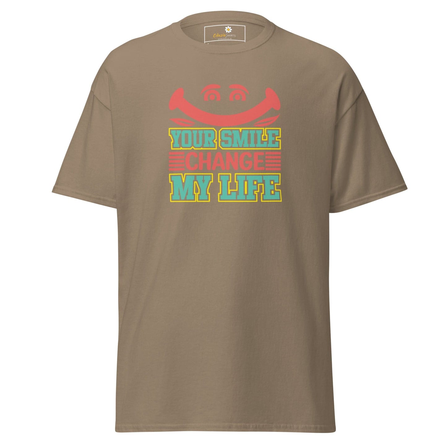 Unisex classic t-shirt - TEXT YOUR SMILE CHANGE - REGULAR - Brown Savana / S