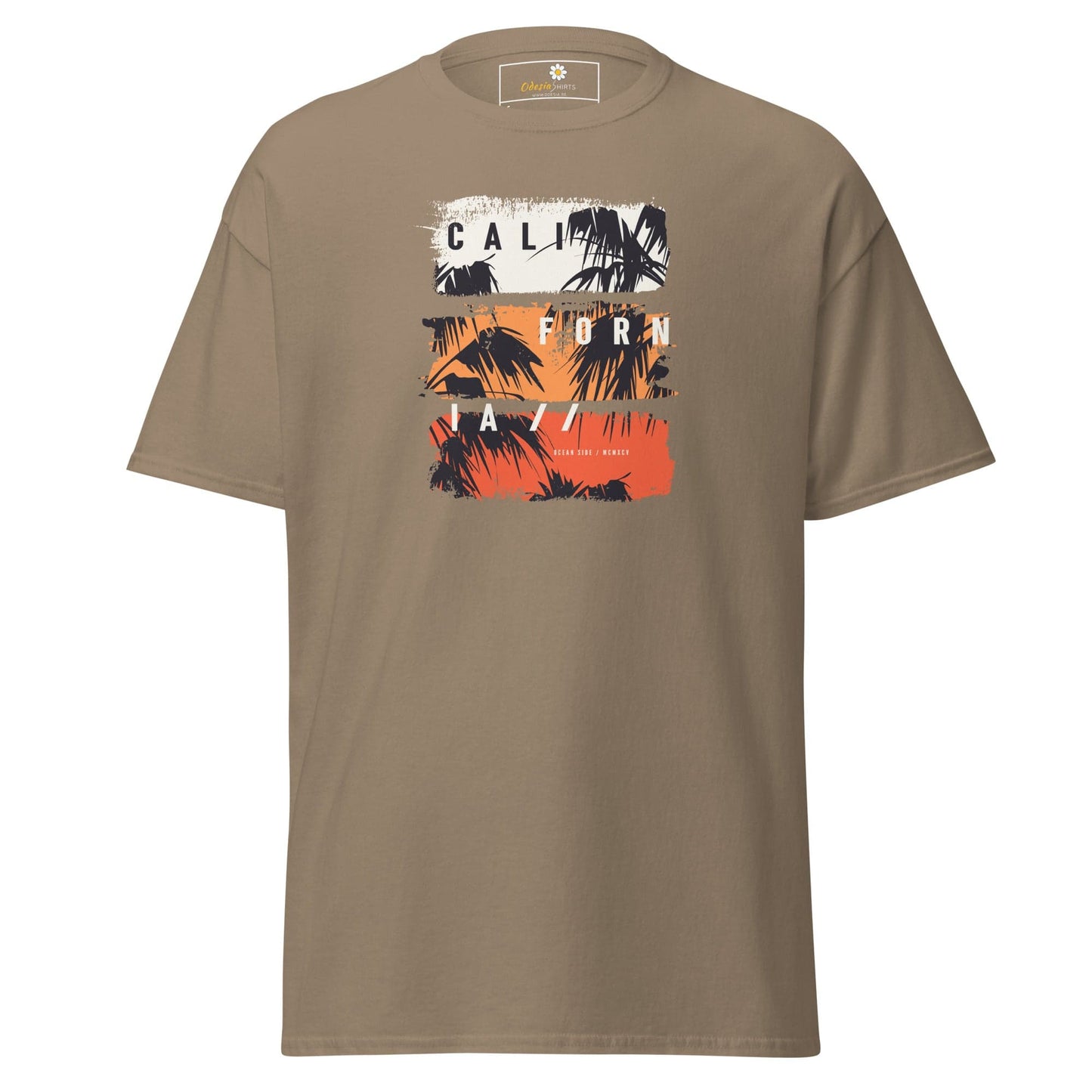Khaki T-Shirt with California graphicIdeal for Men and Women S to XL size