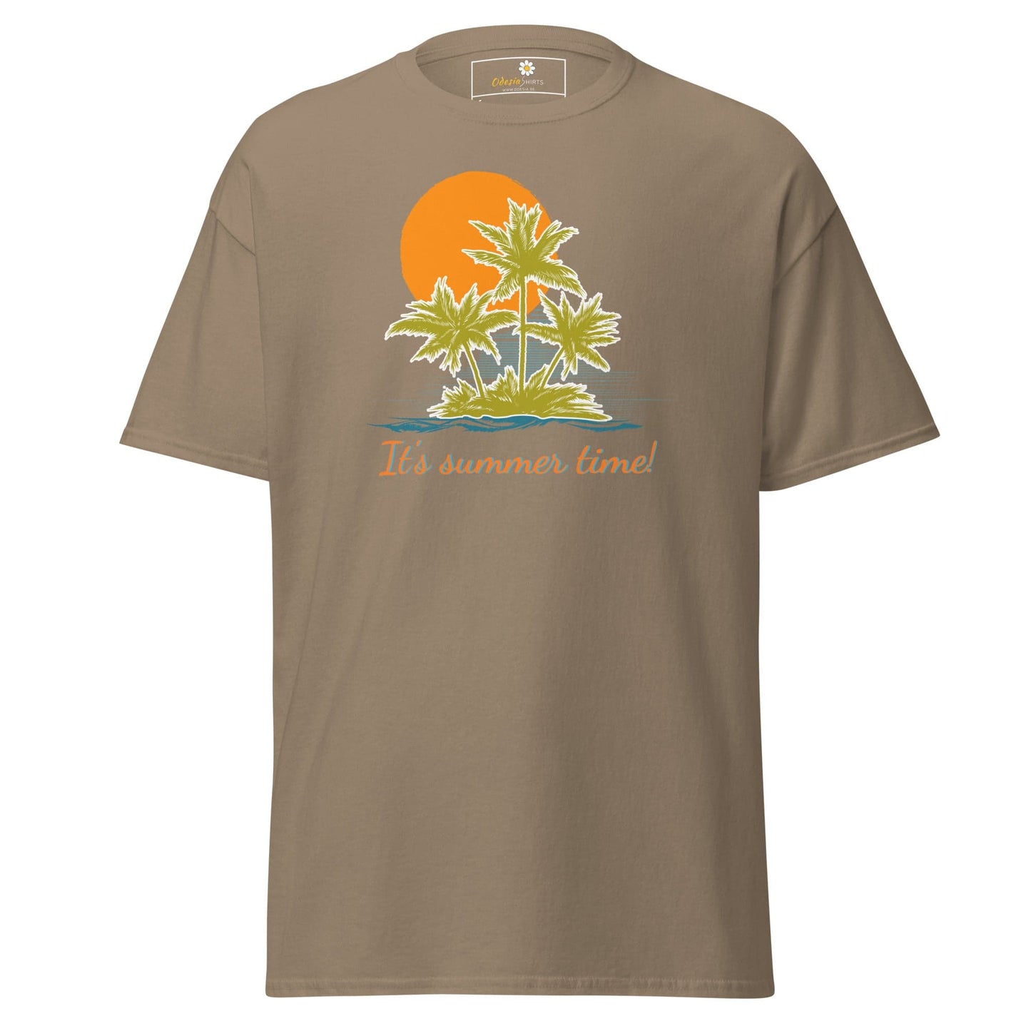 Unisex classic t-shirt - SUMMER TROPICAL TREES - REGULAR - Brown Savana / S
