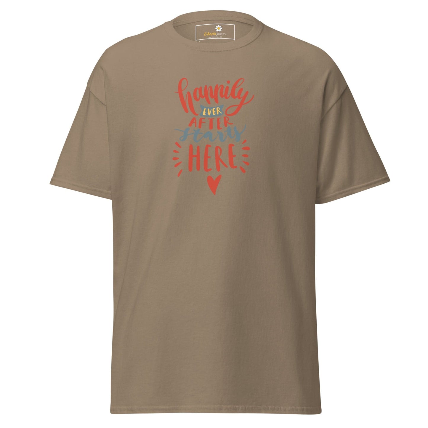 Unisex classic t-shirt - TEXT HAPPILY EVER AFTER - REGULAR - Brown Savana / S
