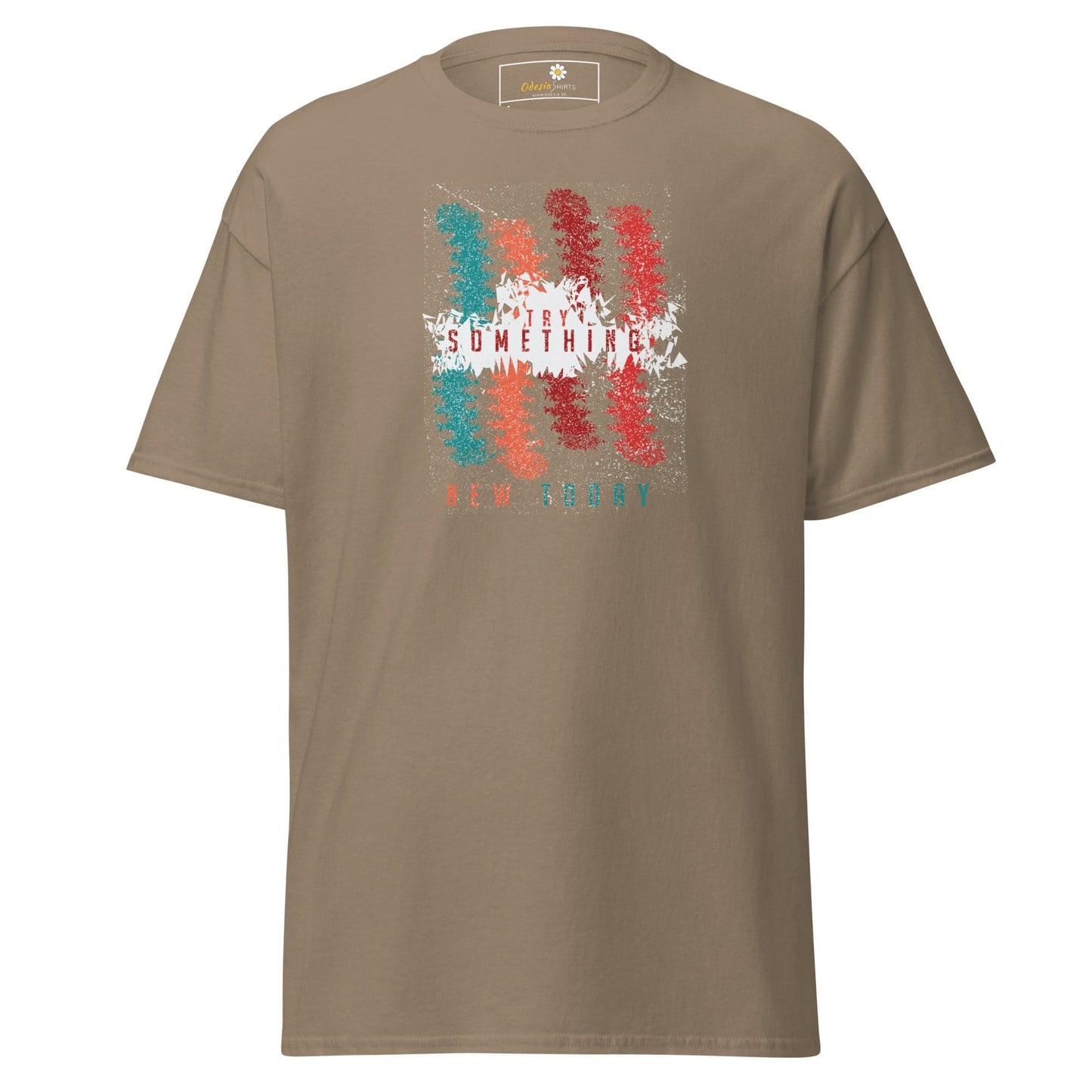 Unisex classic t-shirt - ABSTRACT COLOR LINES - REGULAR - Brown Savana / S