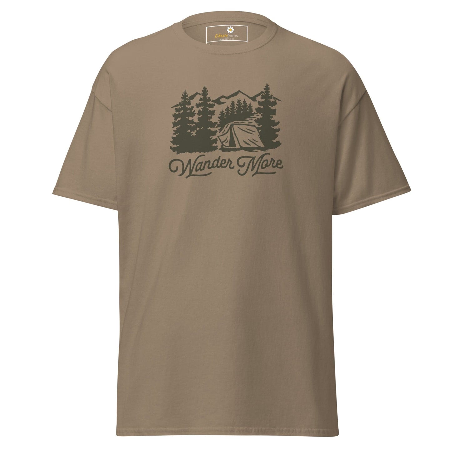 Unisex classic t-shirt - ADVENTURE OUTDOORS WANDER - REGULAR - Brown Savana / S