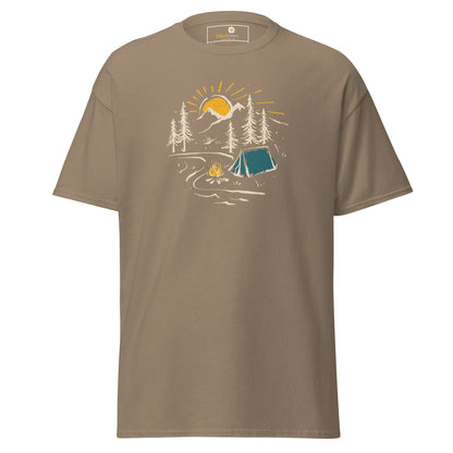 Unisex classic t-shirt - ADVENTURE CAMPFIRE CIRCLE - REGULAR - Brown Savana / S