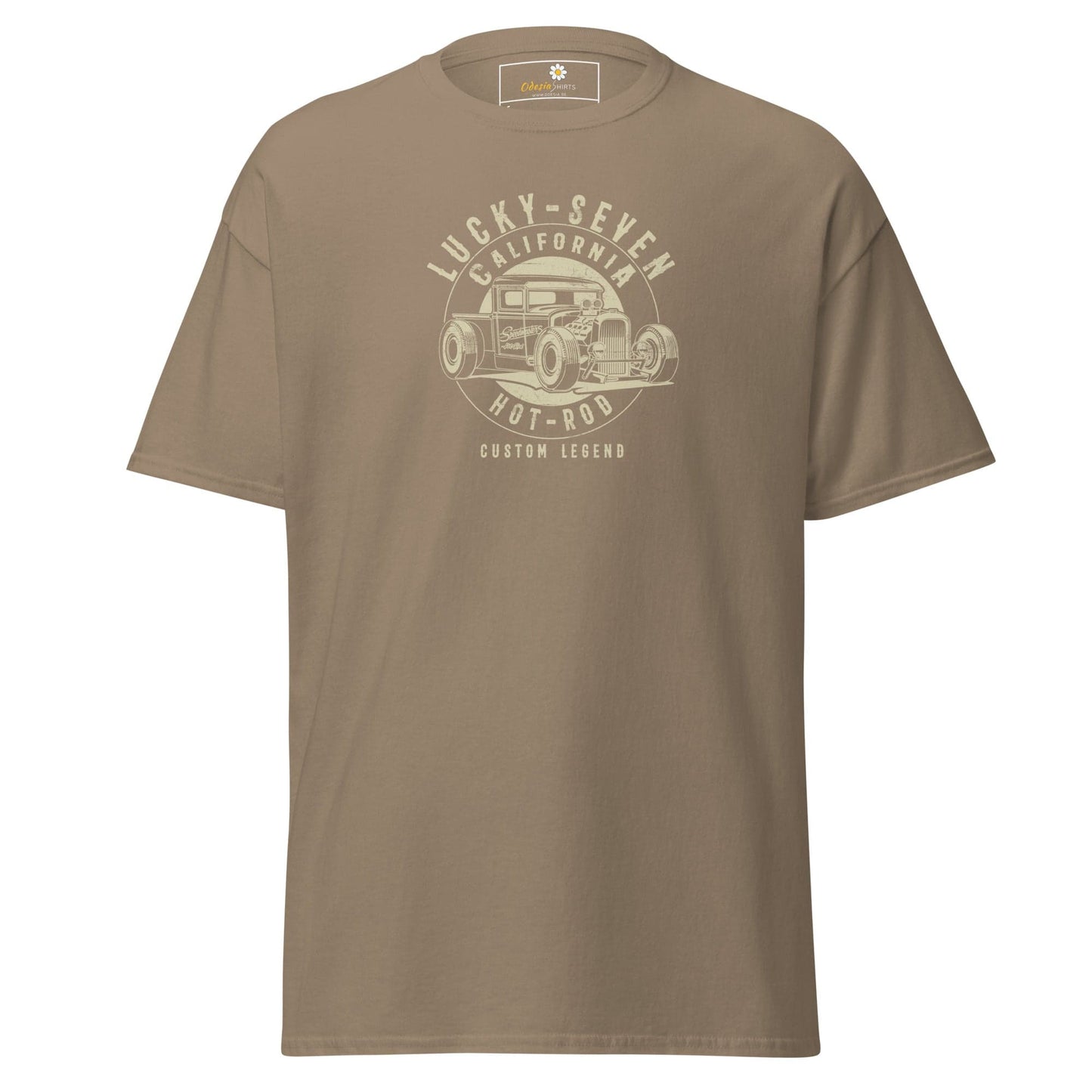 Unisex classic t-shirt - MOTOR LUCKY SEVEN - REGULAR - Brown Savana / S