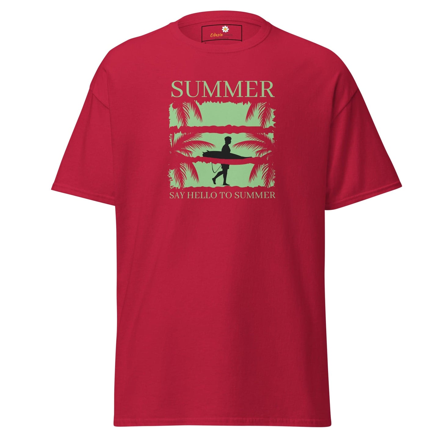 Unisex classic t-shirt - SUMMER SURFING CALIFORNIA - REGULAR - Cardinal / S
