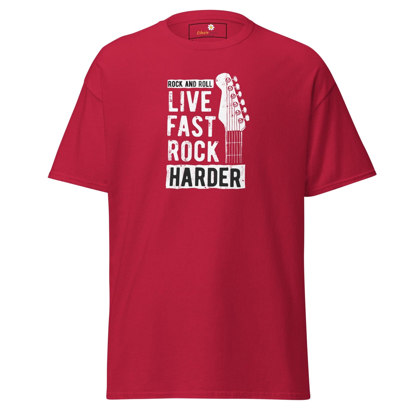 Unisex classic t-shirt - MUSIC LIVE FAST ROCK HARDER - REGULAR - Cardinal / S