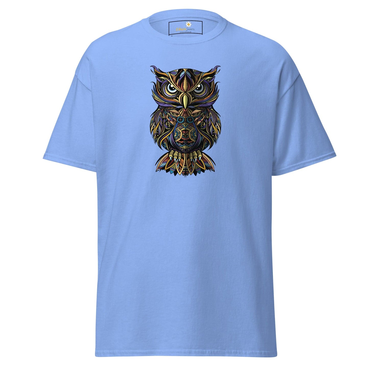 Unisex classic t-shirt - WILD LIFE ABSTRACT OWL - REGULAR - Carolina Blue / S
