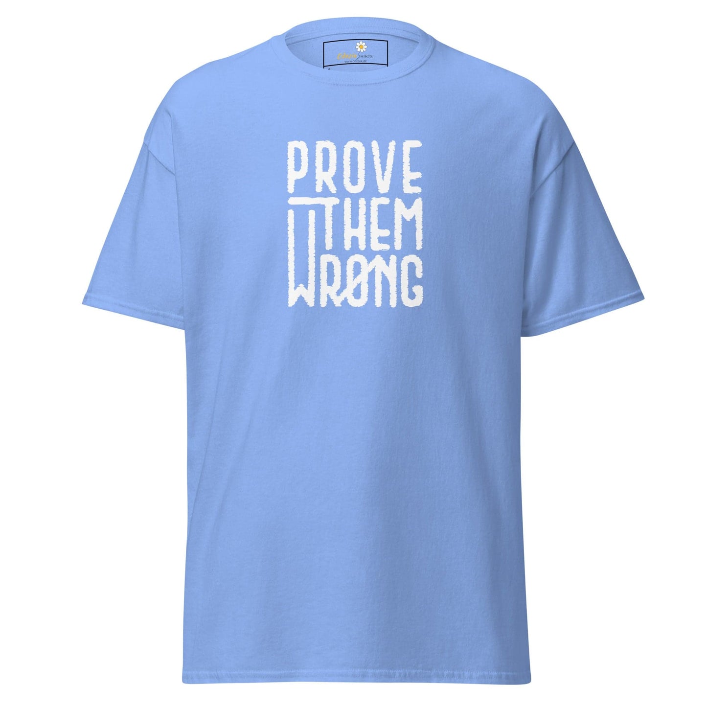 Light blue T-shirt from T-SHIRT DESIGN TEE for Men and Women in sizes S to XL