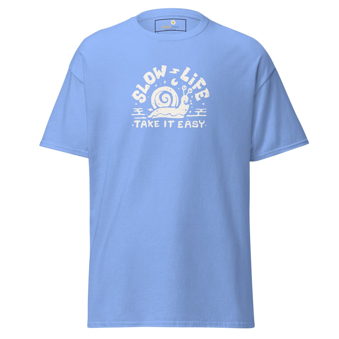 Unisex classic t-shirt - FUN SLOW LIFE EASY - REGULAR - Carolina Blue / S