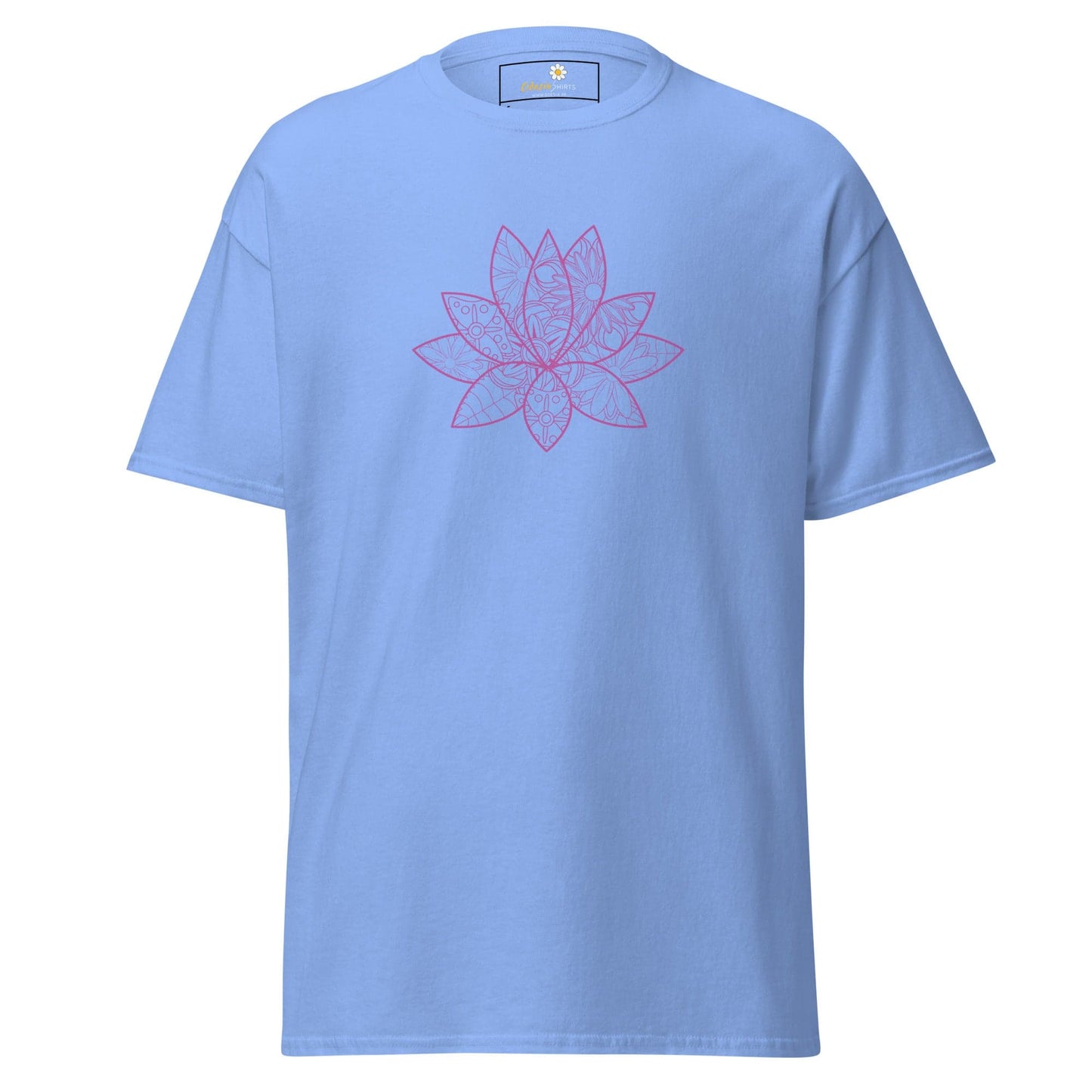 Unisex classic t-shirt - NATURE SPIRITUAL LOTUS FLOWER - REGULAR - Carolina Blue / S