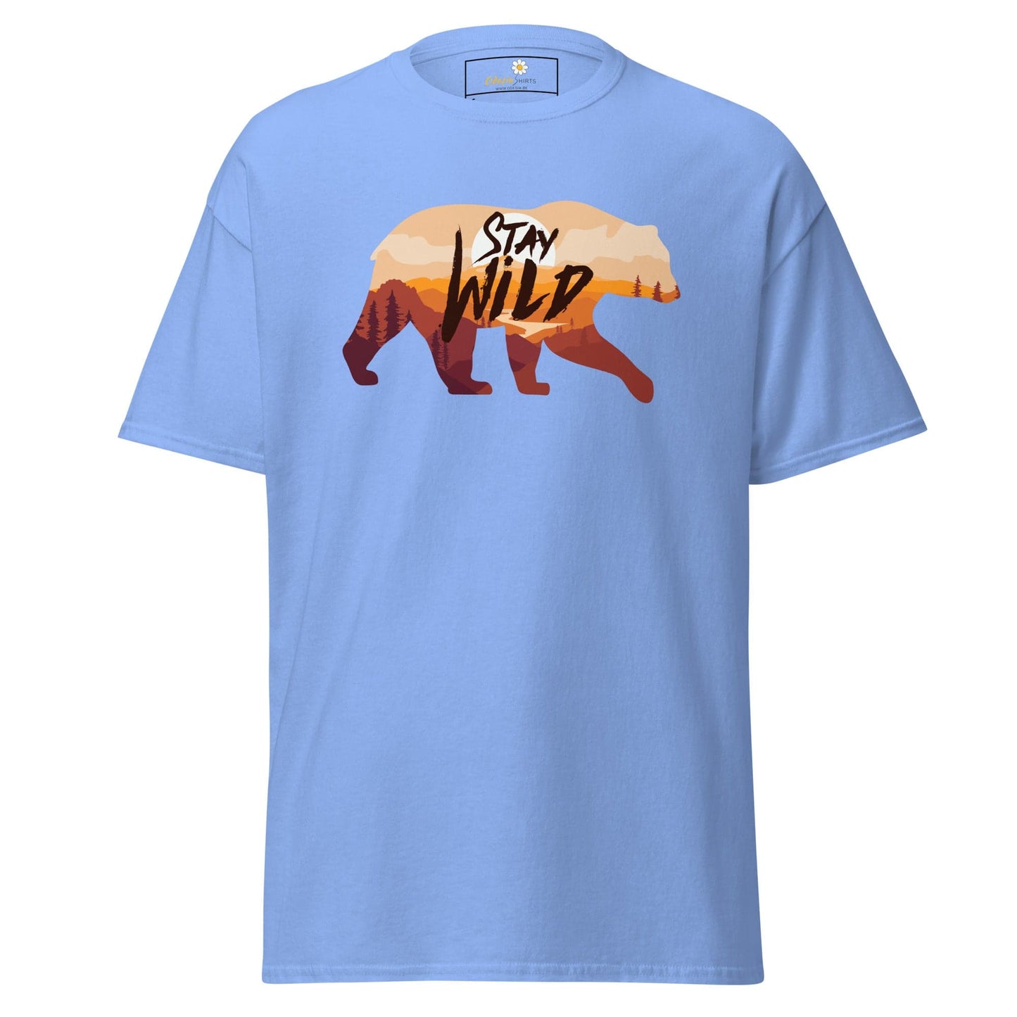 Unisex classic t-shirt - ADVENTURE WILD LIFE STAY WILD - REGULAR - Carolina Blue / S