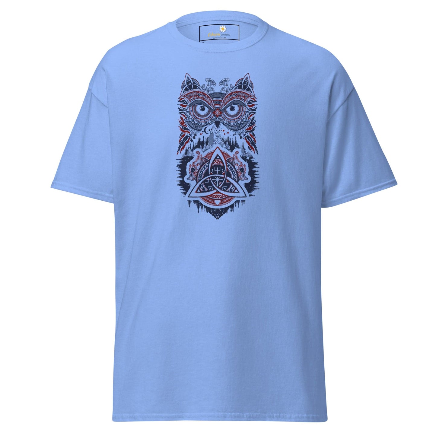 Unisex classic t-shirt - MYSTIC OWL TRIBES - REGULAR - Carolina Blue / S